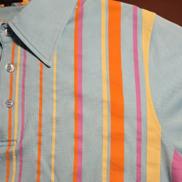Paul Smith Light Blue Polo with Multicolor Stripes - Picture 9 of 10